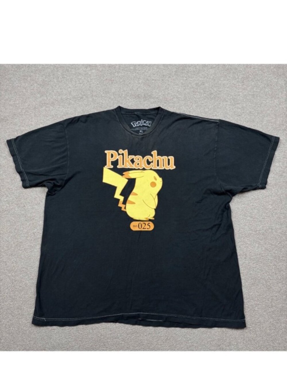 Pokemon Pikachu T Shirt Mens Size XL Black Gray Short Sleeve Video Game